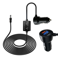 Chargeur Booster DC-DC Starlink Mini pour Voiture 9,6FT/3M, Alimentation Allume-Cigare avec Affichage Numérique de la Tension