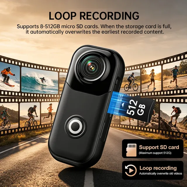 4K WiFi 1080P Magnetic Mini Action Camera 140 Wide Angle Loop Recording Helmet Motorcycle Bicycle Sports Mount Recorder Camera