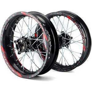 Jante de moto tout-terrain en alliage d'aluminium générique, moyeu CNC renforcé, 2.50X14 3.00X14, noir, frein à tambour 12MM - Product Image 2