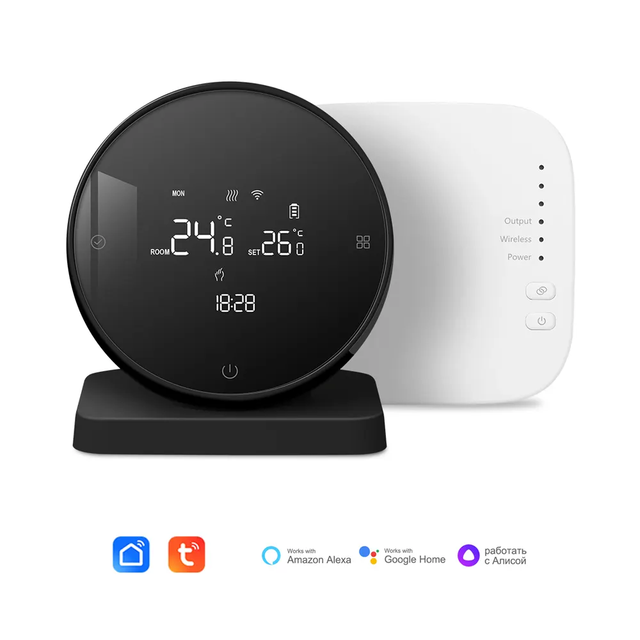 Comfurter Wireless RF Underfloor Oem Floor Heating Gas Boiler Smart Tuya Thermostato Radiator Thermostat Wifi