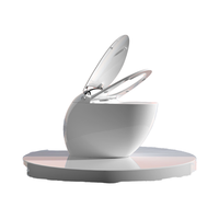 Style nord-américain opération automatique rinçage toilette oeuf blanc de luxe salle de bain toilette en forme d'oeuf toilette intelligente en forme d'oeuf