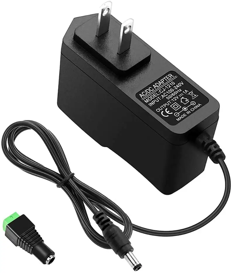 12W U L plug 12V 1A power adapter 5V 1A 2A AC DC power supply