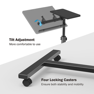 Carrito Móvil Ergonómico Universal para Laptop, <span class=keywords><strong>Mesa</strong></span> Ajustable en Altura para Laptop y <span class=keywords><strong>TV</strong></span> con <span class=keywords><strong>Ruedas</strong></span> - Product Image 3