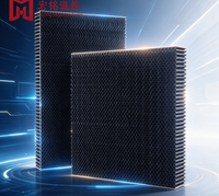 Coussin de refroidissement modulaire à rideau évaporatif encadré, avec cadre en alliage d'aluminium anticorrosion pour bâtiment d'élevage