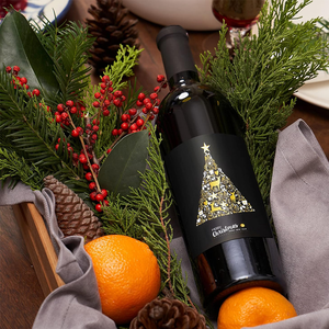 Étiquettes de vin de Noël personnalisées Étiquettes de bouteille de vin de luxe imprimées en feuille d'or pour la décoration de fête d'<span class=keywords><strong>anniversaire</strong></span> de Noël - Product Image 3