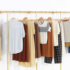 3 टी-बार डिजाइन भारी शुल्क दीवार के साथ लटका कपड़े रैक के लिए सोने के पाइप कपड़े रैक - Product Image 6