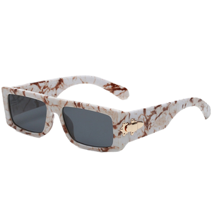 Lunettes de soleil rectangulaires UV400 européennes américaines pour hommes femmes enfants petit cadre PC avec <span class=keywords><strong>confort</strong></span> transfrontalier - Product Image 6