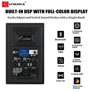 Altavoz Inalámbrico <span class=keywords><strong>de</strong></span> Madera HYANKE B-12 <span class=keywords><strong>de</strong></span> 12 Pulgadas, 96dB, 400W, con TWS, Altavoz <span class=keywords><strong>de</strong></span> Monitor <span class=keywords><strong>de</strong></span> <span class=keywords><strong>Estudio</strong></span> Coaxial Activo Profesional - Product Image 1