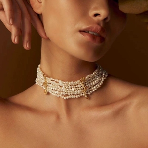 Vintage Elegant Multi-Layer Baroque Natural Freshwater <strong>Pearl</strong> Choker <strong>Necklace</strong> Women Factory Wholesale - Product Image 2