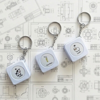 Ruban à mesurer auto-enroulant mini carré blanc en gros d'usine, thème zodiacal transfrontalier, 1 mètre, en ABS écologique