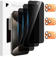 Film de protection d'écran anti-espion 28 degrés avec objectif de caméra 2-en-1, bord noir soyeux, OEM ODM, logo personnalisé, ESD pour iPhone 17 Pro Max, 17 Pro, 17 Guard