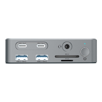 Station d'accueil USB-C 14-en-1 triple écran avec 2 ports HDTV DP, USB-C 10 Gbps, Ethernet, audio, SD et charge 100W pour Dell, HP, Lenovo