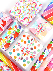 Venta al por mayor 80g cumpleaños papel Kraft 43*300cm regalo de lujo embalaje personalizado rollo de papel de regalo - Product Image 4