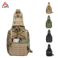 Sac à dos tactique de camouflage LUPU Fashion MOLLE Oxford Softback pour le sport de plein air - Doublure en polyester imperméable, fermeture à glissière