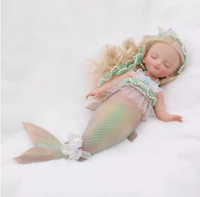 Juguete de silicona sólida de alta calidad con forma de sirena, muñeca realista de simulación, juguete sensorial de descompresión de tacto suave, venta al por mayor