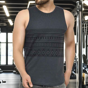 เสื้อกล้ามผู้ชายคุณภาพสูง ผ้าฝ้ายถัก 100% สวมใส่สบาย น้ำหนักเบา ดีไซน์ล่าสุด บริการ OEM ราคาถูก ไซส์ใหญ่ ออกกำลังกาย แห้งเร็ว - Product Image 2