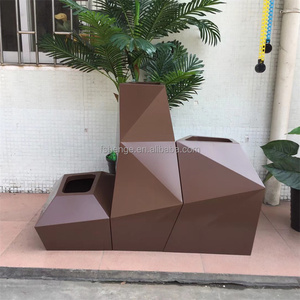 Bắc Âu hiện đại trang trí nội thất cao tầng bình khổng lồ mạ kẽm thép cây chậu hoa lớn trồng ngoài trời mộc mạc nhà máy nồi - Product Image 4