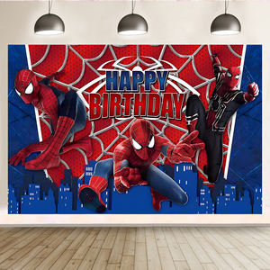 Toile de Fond <span class=keywords><strong>Spiderman</strong></span> pour Fête d'Anniversaire Garçons Décorations Joyeux Anniversaire Bannière <span class=keywords><strong>Spiderman</strong></span> - Product Image 2