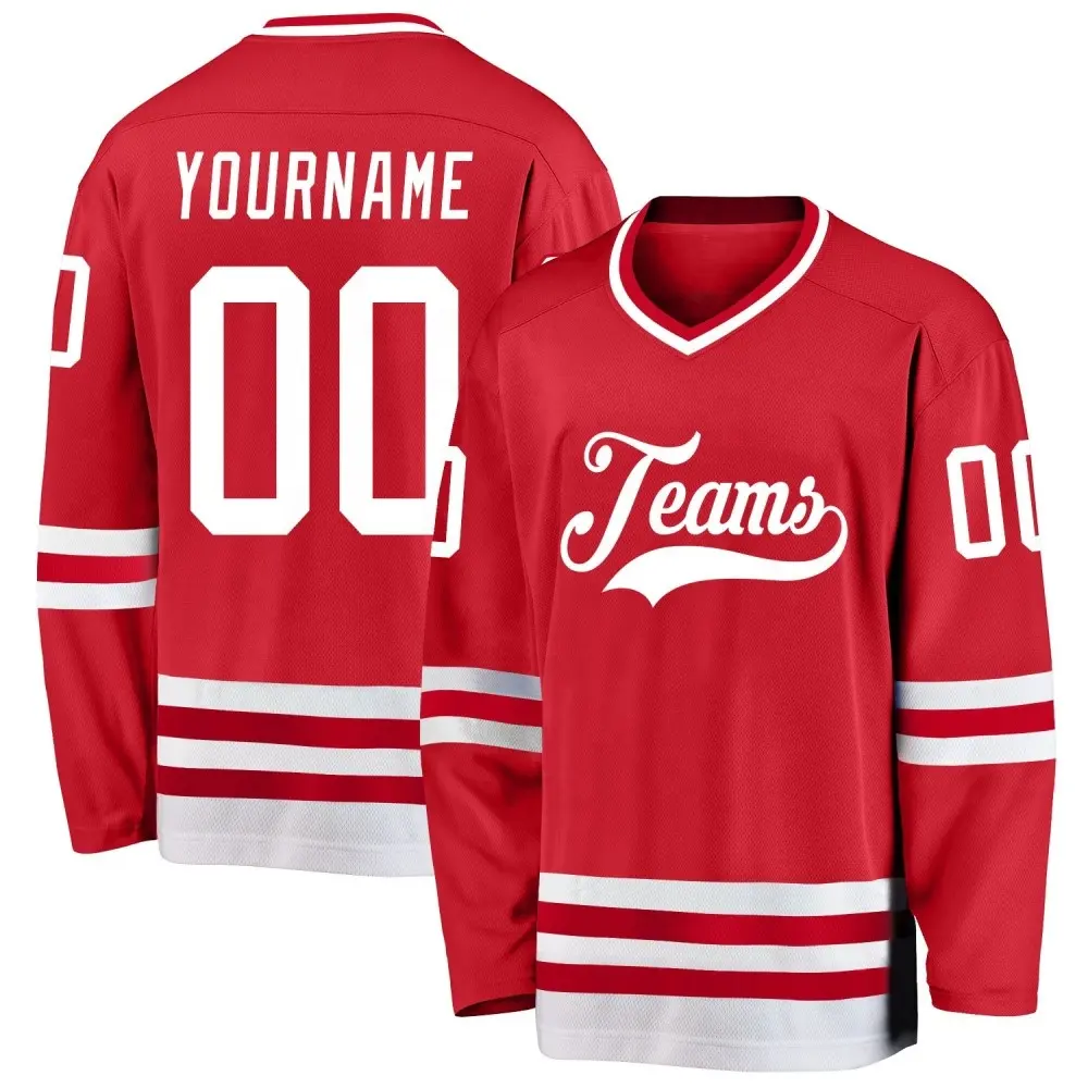 Custom Goalie Sublimated Embroidery Printed Logo Team Hockey Jersey Wholesale Blank Ice Hockey Uniform Shirts & Tops Sportswear