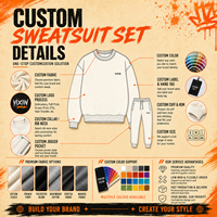 Ensemble de survêtement 2 pièces de haute qualité, couleur unie, sweat-shirt à col montant et demi-zip pour l'extérieur et pantalon de jogging à taille élastique