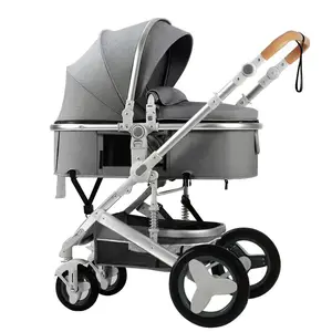 Jogger multifonctionnel convertible 3 en 1 pour bébé Poussette landau pour nouveau-né Pliable de marque 3 pièces pour enfants