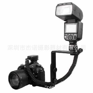 Support de flash pour appareil photo de type Double L, support métallique portable pour accessoire d'éclairage flash DSLR - Product Image 5