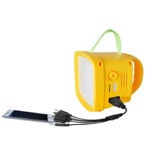 Linterna LED Recargable Solar con Radio FM y Cargador de Celular, Apta para Camping y Hogar - Product Image 4