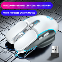 Mouse Game menyala 2.4ghz PC nirkabel ergonomis, Mouse Game komputer Aksesori kantor LED 3D Usb gaya baru