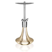 Chicha Steamula Ultimate Gen I d'origine allemande, 4 tuyaux, 51 cm, en acier inoxydable et verre, pour plusieurs personnes, salon, bar, club, café, shisha