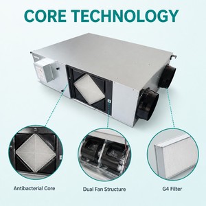 Ventilator Pemulihan Panas HRV 800-6000 M3/h Kipas AC Hemat Energi Sistem Ventilasi <span class=keywords><strong>Udara</strong></span> Segar yang Tenang - Product Image 2
