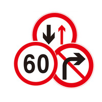 Panneau de signalisation de trafic personnalisé haute visibilité rappel de route de guidage de limite de vitesse réfléchissant avec contenu personnalisé