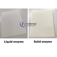 Machine à fabriquer des feuilles de lessive en papier avec dispositif d'enzyme liquide