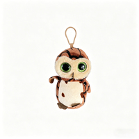 Porte-clés en peluche personnalisé en coton PP, motif ours en peluche mignon de dessin animé, anti-stress