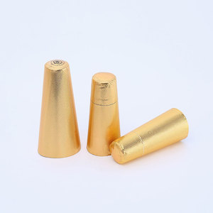 Capsules de champagne en aluminium doré avec logo personnalisé en relief, réutilisables, pour bouteilles de vin mousseux, avec ligne de déchirement, thermorétractables - Product Image 2