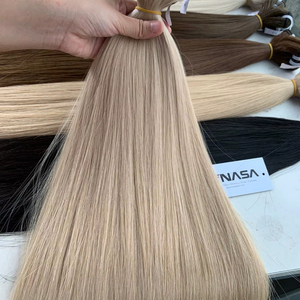 Venta al por mayor de la trama de la máquina de lujo de color claro Paquete de proveedor recto crudo vietnamita extensiones de cabello humano 60cm - Product Image 1