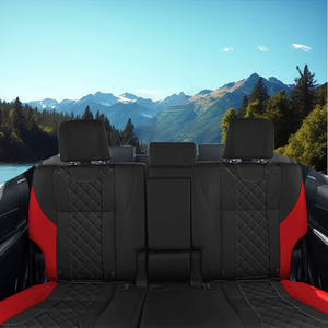 Housse de siège de voiture avec logo personnalisé d'usine pour <span class=keywords><strong>Toyota</strong></span> <span class=keywords><strong>Fortuner</strong></span> 2024 accessoires intérieurs personnalisés de mode de luxe en cuir tissu arrière - Product Image 3