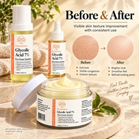 Sérum Tonique Crème à l'Acide Glycolique Fermenté 7% et Acide Salicylique Anti-Acné Exfoliant Resserre les Pores Éclaircissant Soin Visage Ensembles de Soins de la Peau