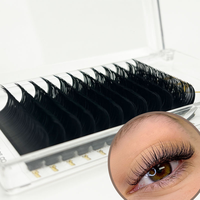 Extensions de cils en soie en gros, cils classiques, cils noirs mats, cils en cachemire, plateaux d'extensions de cils individuels 8-25mm