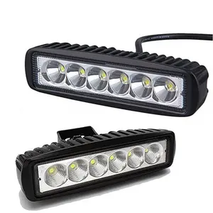 18W 12V LED Làm Việc Ánh Sáng Thanh Spotlight Nhẹ Lũ Lụt Đèn 6 Inch 4WD ATV Xe Tải LED Làm Việc Ánh Sáng