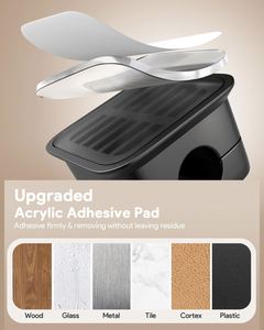 Juego de 6 organizadores magnéticos de cables de plástico para baño, montaje en pared, para carga de datos de teléfonos móviles, con hebilla de alineación de tarjetas - Product Image 4