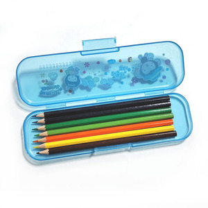 Estuche escolar de plástico personalizado para niños y estudiantes, caja de lápices de papelería con forma de crayón bonita - Product Image 6