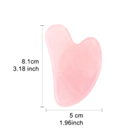 Quartz Rose Naturel Gua Sha Visage Soins De La Peau Outil De Beauté Visage Guasha Masseur Rose Cristal Pierre De Jade Guacha Conseil Logo Personnalisé