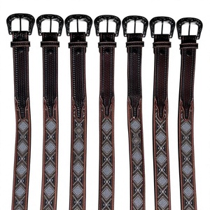 Ceintures créatives en cuir de vachette tressées avec boucle carrée en acier en forme de crâne, style vintage, robustes, légères et imperméables - Product Image 5