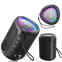 Enceinte Bluetooth compacte portable, étanche IPX5, TWS, 15h d'autonomie, lumière LED dynamique, son HD pour le camping en plein air, la plage, la piscine