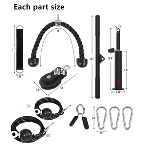 Équipement de fitness CZFIT, système de poulie à câble réglable en longueur pour la musculation, entraîneur de triceps unisexe. - Product Image 4