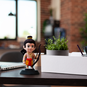 Hand-Painted Lord Rama Idol Natural Finish Spiritual Decorative Showpiece for <b>Home</b> <b>Temple</b>, Office Desk, Car Dashboard & Gift - Product Image 2