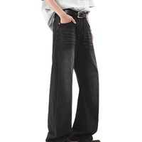 Jean Cargo en Denim Noir pour Homme – Meilleur Rapport Qualité-Prix, Coupe Ample avec Effet Délavé et Décoration de Trous, Idéal Toutes Saisons