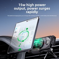 Support de téléphone et tablette rotatif pour grille d'aération de voiture, pliable, à fixation électrique, avec recharge sans fil et support de navigation