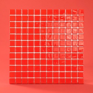 Piastrelle Rosse a Mosaico 30,5x30,5 Cm 5 Mm Finitura Lucida Bordi Irregolari - Product Image 1
