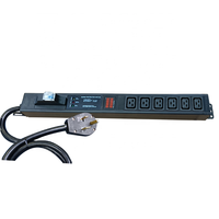 KA3 S21 E9 Pro Haute Qualité 240V PDU 8 Voies C13 C19 Socket Basic LED Meter PDU 50A